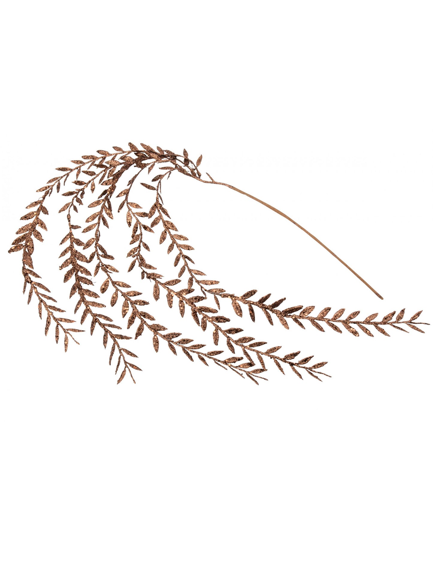 Girlanda od lišća sa šljokicama u boji čokolade 90 cm 