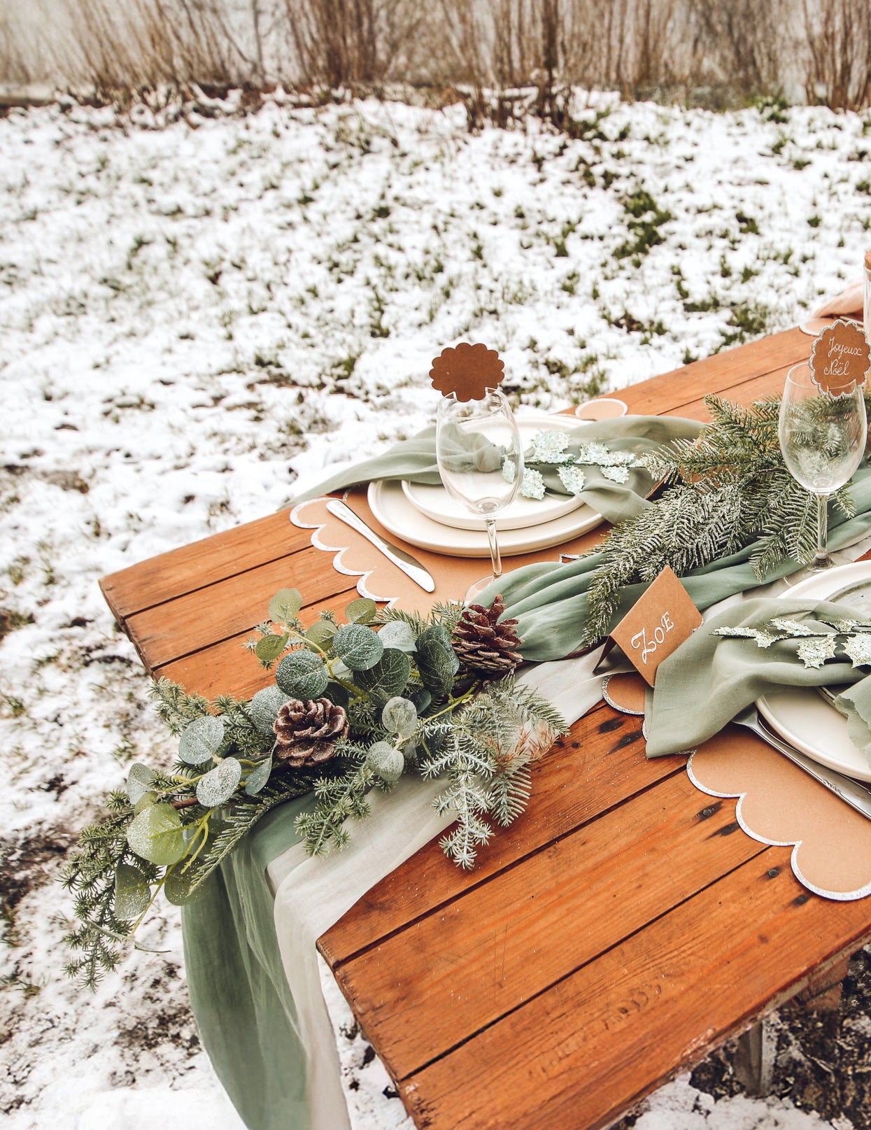 Girlanda od bora i eukaliptusa 53 cm 