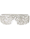 Lunettes disco à sequins pour adulte blanc et argenté