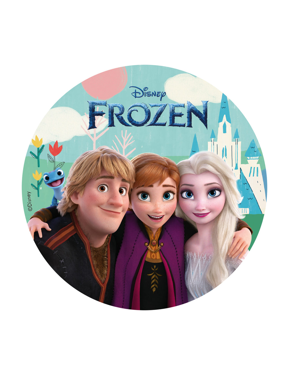 Disque azyme La Reine des Neiges pour enfant avec Elsa Anna et Kristoff