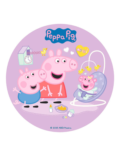 Jestiva pokrivka za tortu Peppa Pig™ New Baby 20 cm