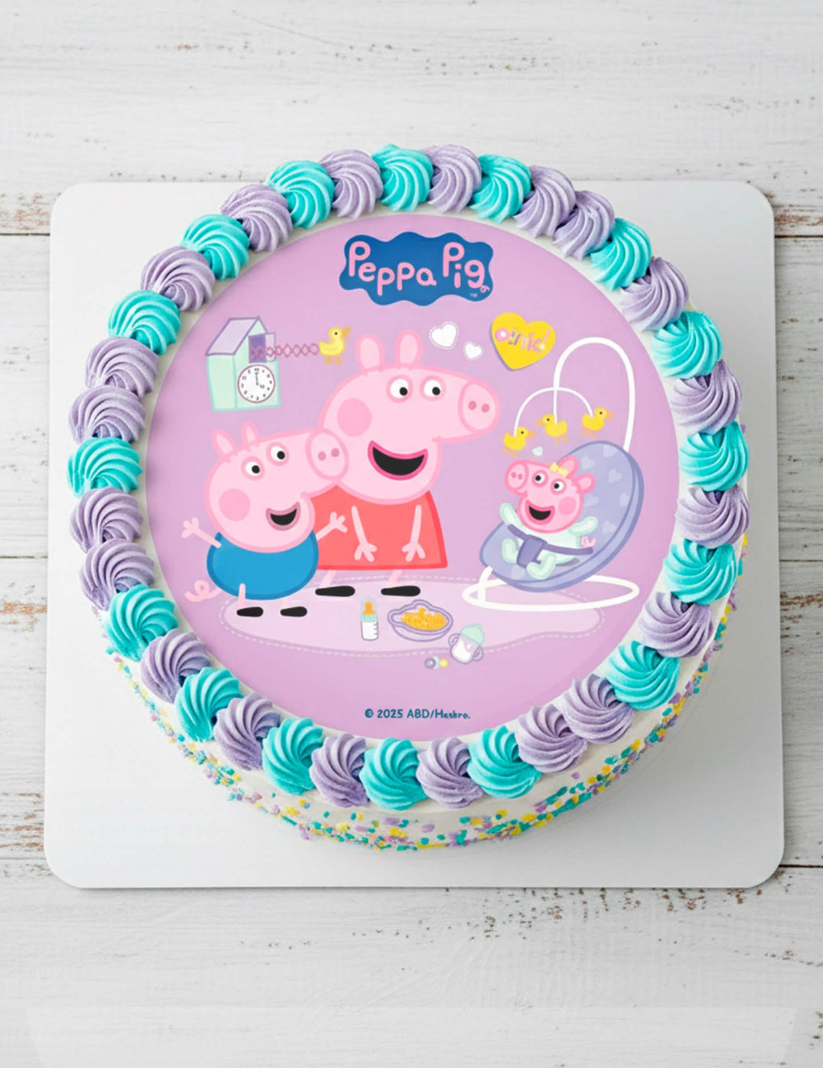 Jestiva pokrivka za tortu Peppa Pig™ New Baby 20 cm