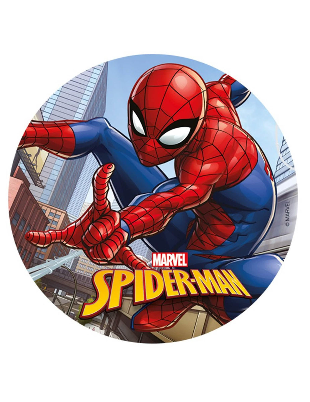 Disk od jestivog papira Spiderman za dijete crvena i plava