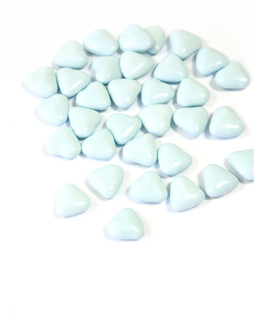 Mini čokoladna srca u svijetloplavoj boji 250 g za pričest 