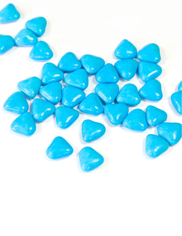 Mini čokoladna srca u tirkiznoj boji 250 g za pričest 