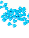 Dragées mini coeur chocolat pour communion turquoise