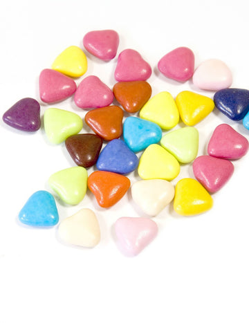 Mini čokoladna srca u raznim bojama 250 g za pričest 
