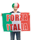Drapeau supporter italien Forza Italia pour adulte vert blanc et rouge