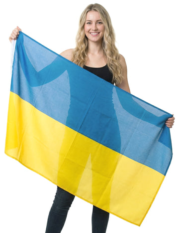 Tkanina zastava Ukrajine 150 x 90 cm 