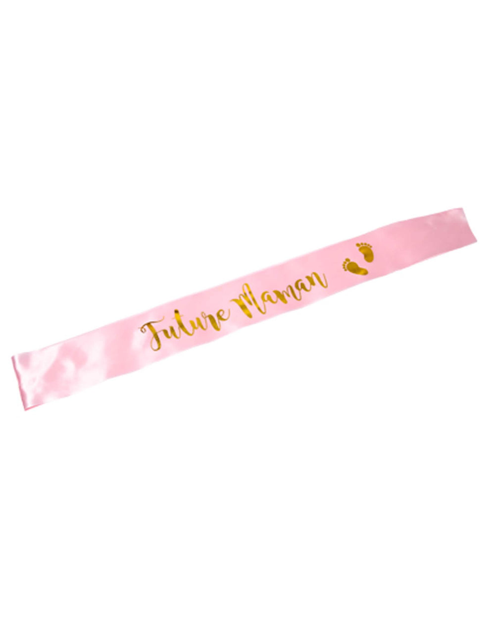 Satenska buduća mama marama za babyshower roza i pozlata