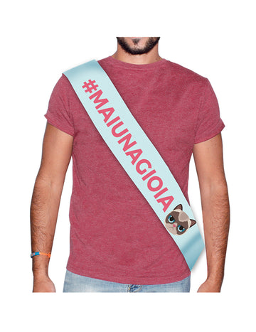 Plavi maiunagioia satenski šal 168 x 10 cm