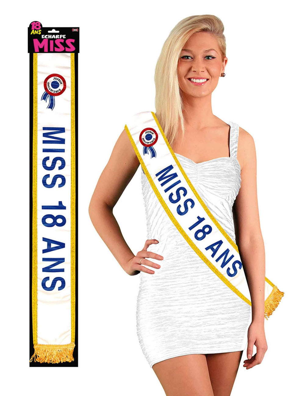 Traka Miss 18 godina za ženu bijelu i zlatnu