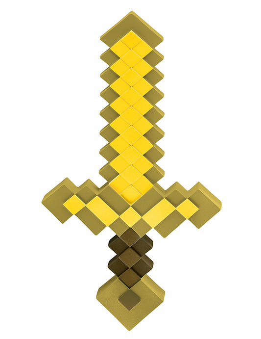 Epée Minecraft pour enfant jaune doré