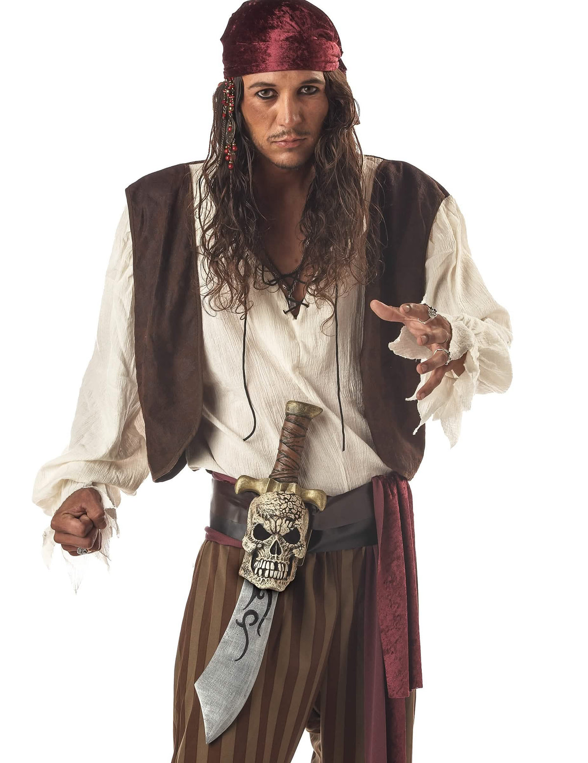 Plastični piratski mač s koricama u obliku lubanje