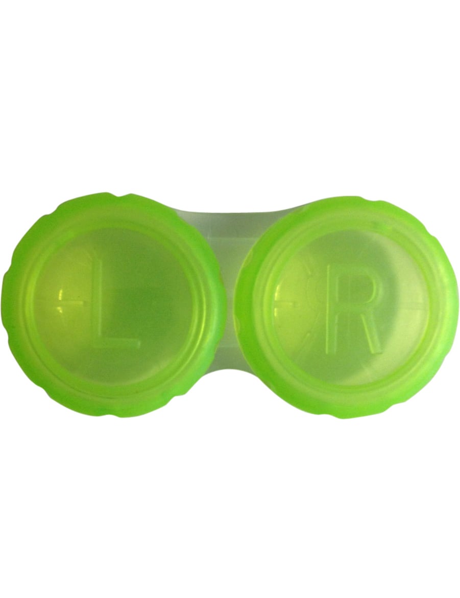 Etui à lentilles pour adulte vert fluo