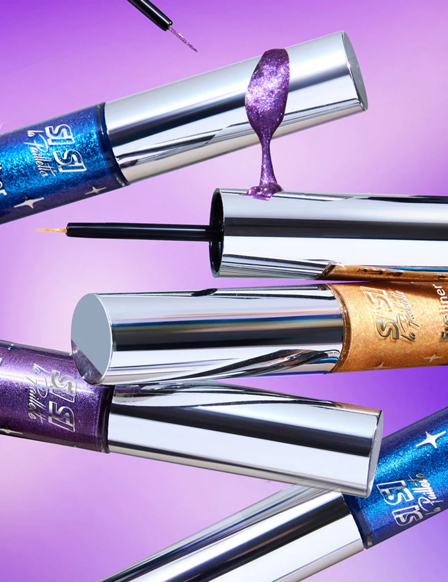Eyeliner sa šljokicama, električno plavi - Si si la paillette™