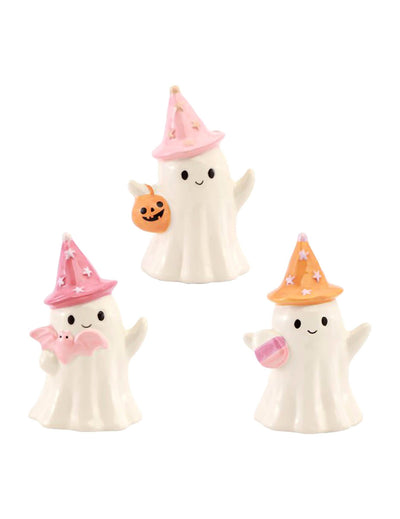 Dekorativni duh Summerween od keramike sa zvjezdastim šeširom 9,5 x 8 x 15 cm
