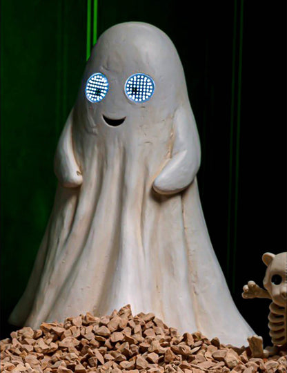 Dekorativni duh Summerween od magnezija s animiranim LED očima 34,5 x 24 x 42 cm