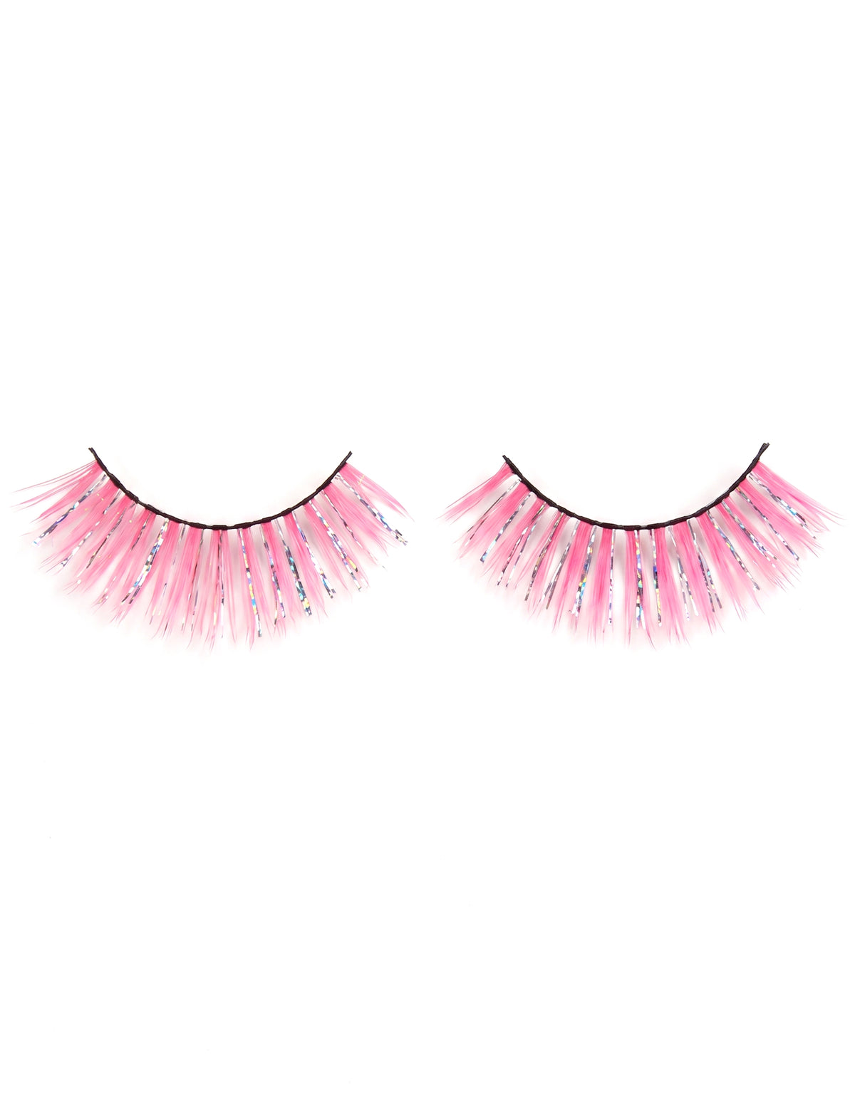 Faux cils brillants roses adulte