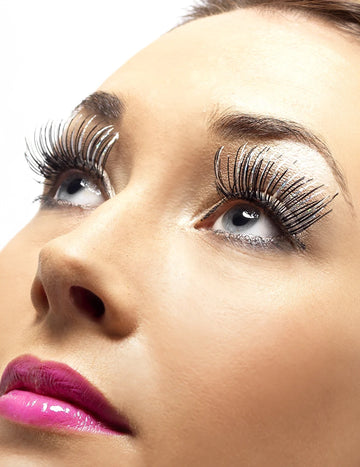 Lažne crne crne trepavice i srebro odrasli