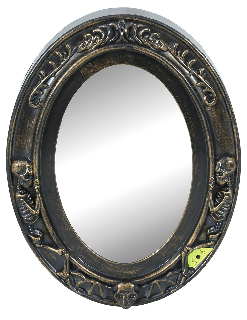 Vue de face du cadre avec squelettes du faux miroir sonore et lumineux Halloween
