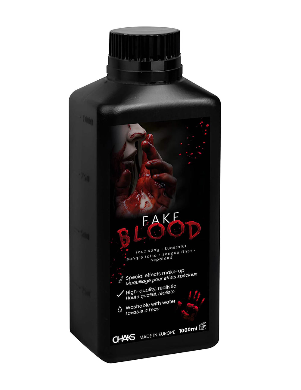 Bouteille du faux sang qualité effets spéciaux pour adulte rouge foncé