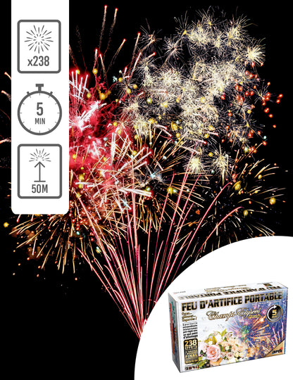Feu d'artifice Portable® musical prestige Champs-Élysées®, 238 tirs 5 min