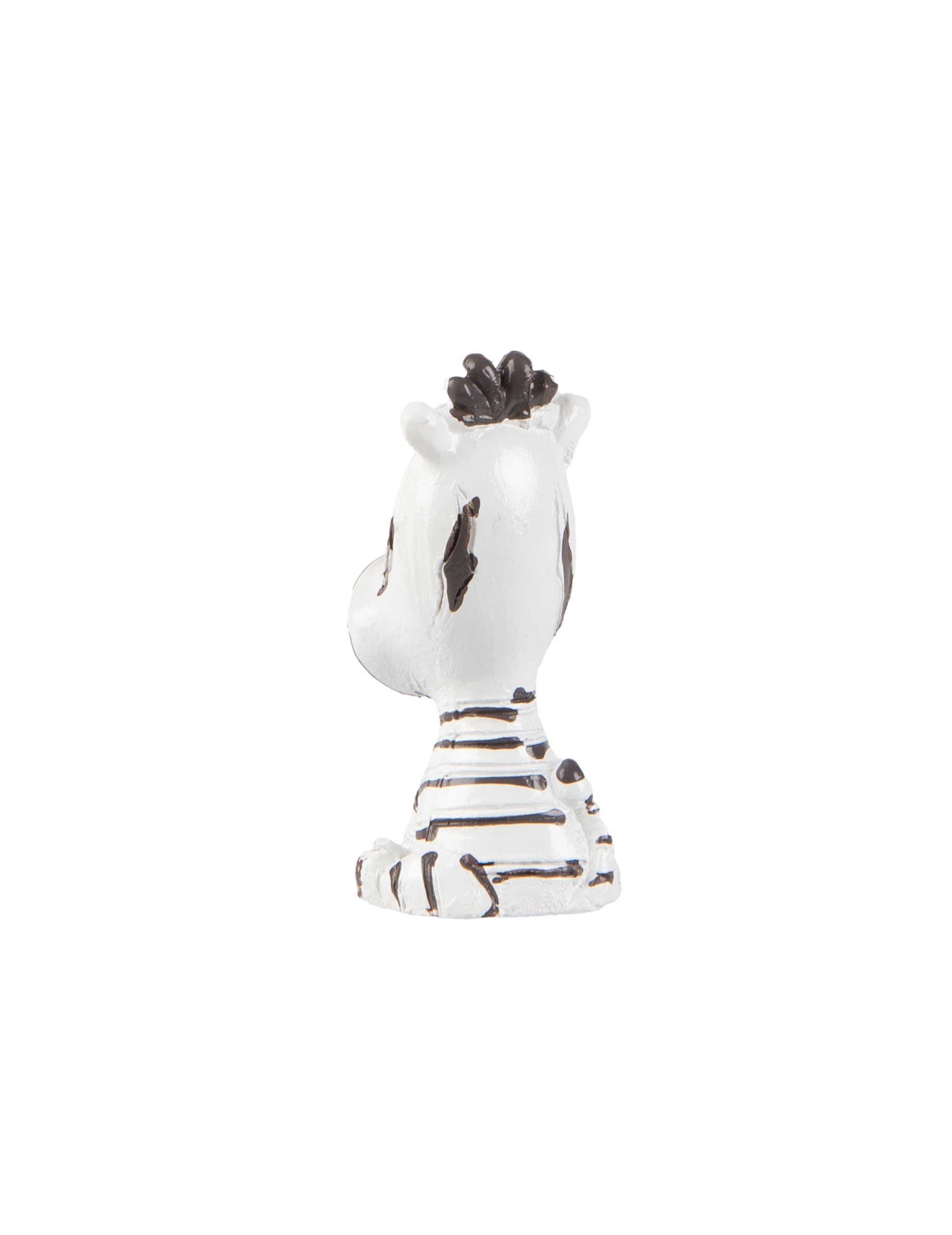 Vue de dos de la figurine en résine zèbre décoratif safari