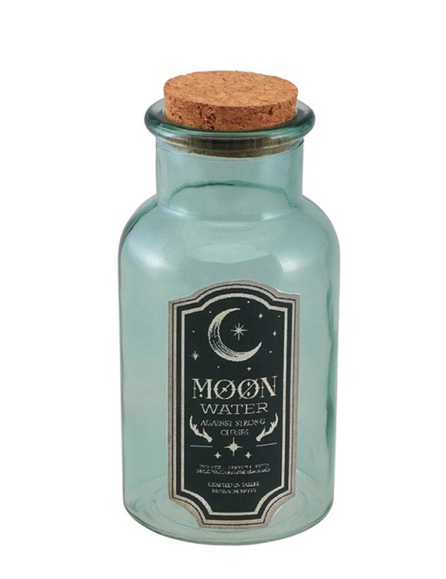 Mjesečna voda zelena staklena bočica 13.5 cm