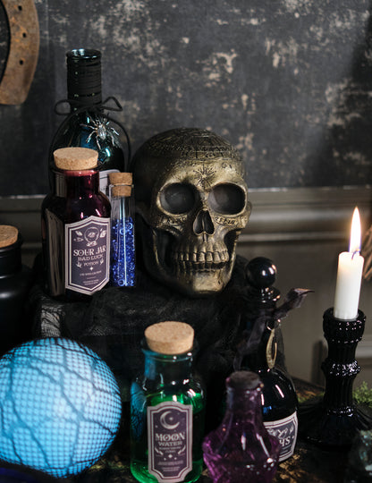 Mjesečna voda zelena staklena bočica 13.5 cm