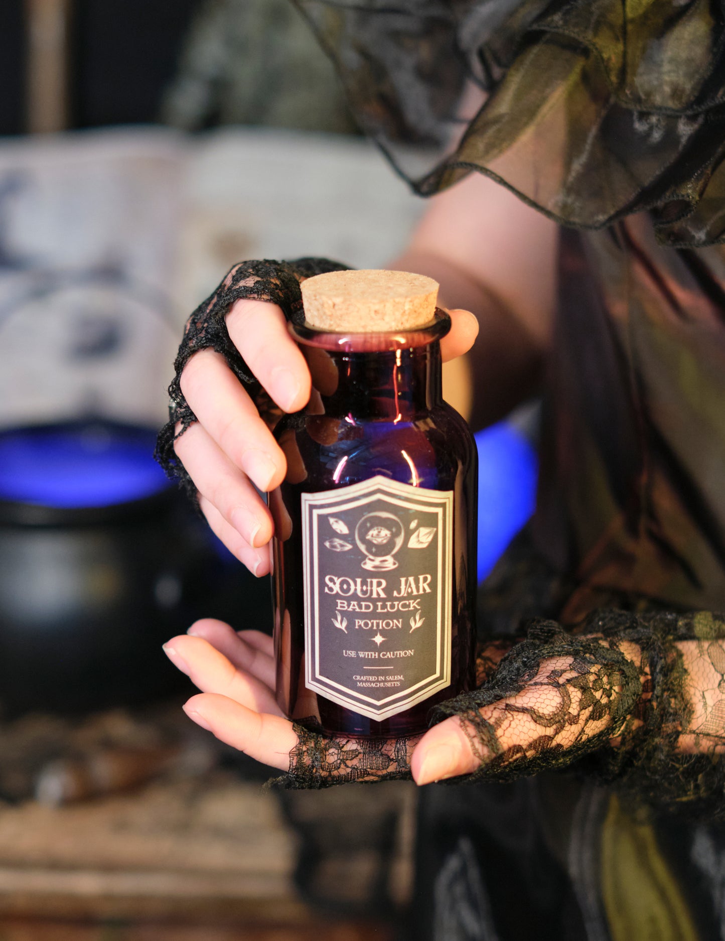 Purple napitak od staklene bočice kisela staklenka 13.5 cm