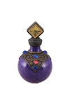 Flacon de potion pour adulte violet en résine avec pierres colorées