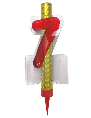 Osvijetljena fontana broj 7 crvena 12 cm za rođendan