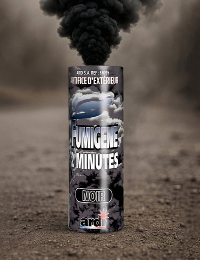 Fumigène en pot pour extérieur noir 2 minutes