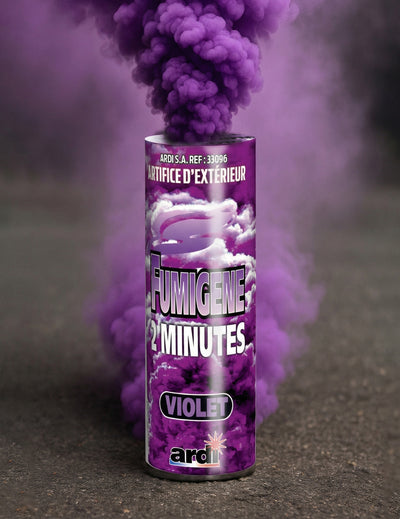 Fumigène en pot 2 minutes pour extérieur violet
