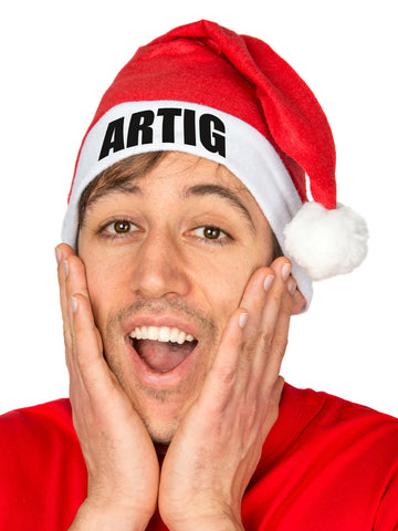 Smiješna božićna kapa ARTIG, kapa Djeda Božićnjaka crveno-bijela 