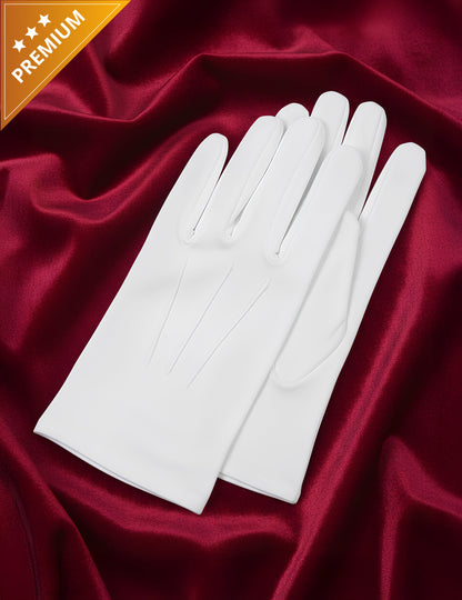 Luksuzne bijele rukavice za odrasle Djeda Mraza