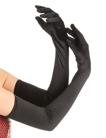 Odrasle crne rukavice 60 cm