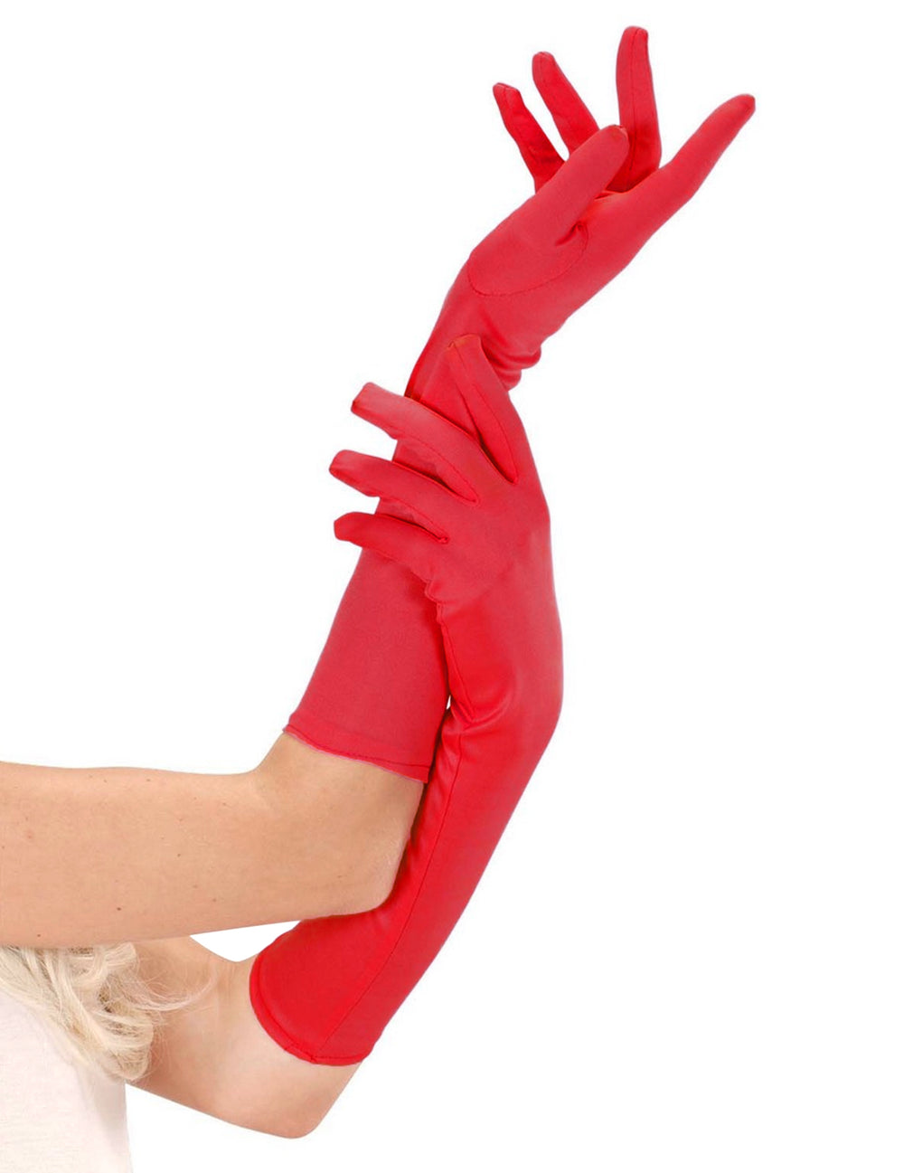 Gants longs pour femme rouges