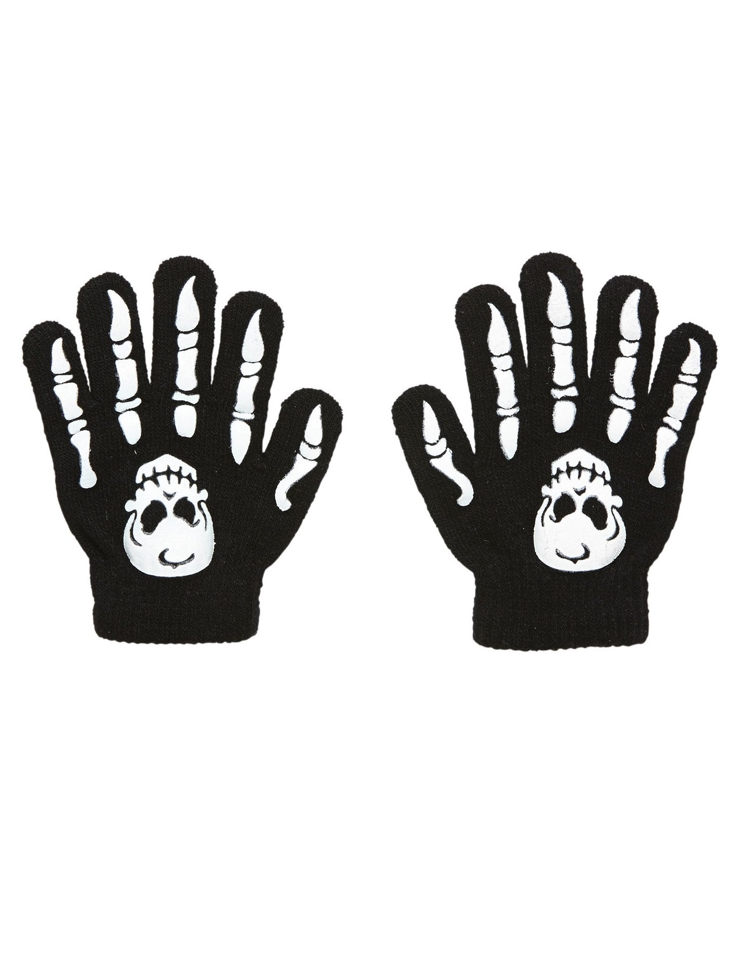 Gants os et crâne pour enfant noirs et blancs