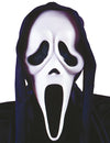 Masque Ghost Face Scream pour adulte noir et blanc avec cagoule