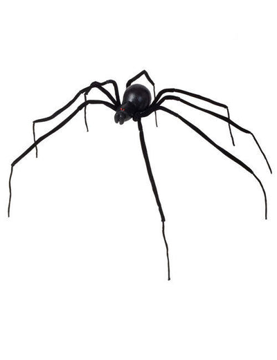 Crni Halloween pauk za dekoraciju s crvenim očima