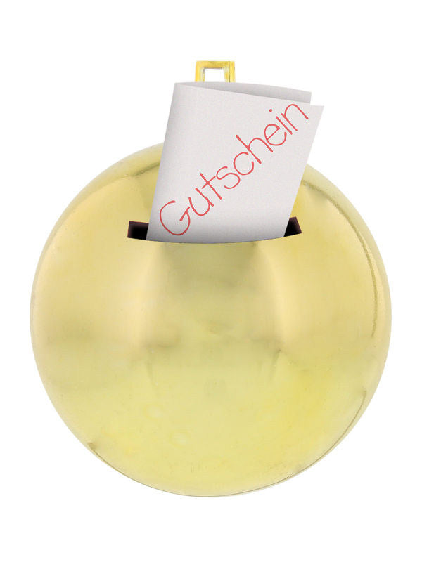 Božićna kuglica 'Für Dich' zlatne boje 7 cm DE 