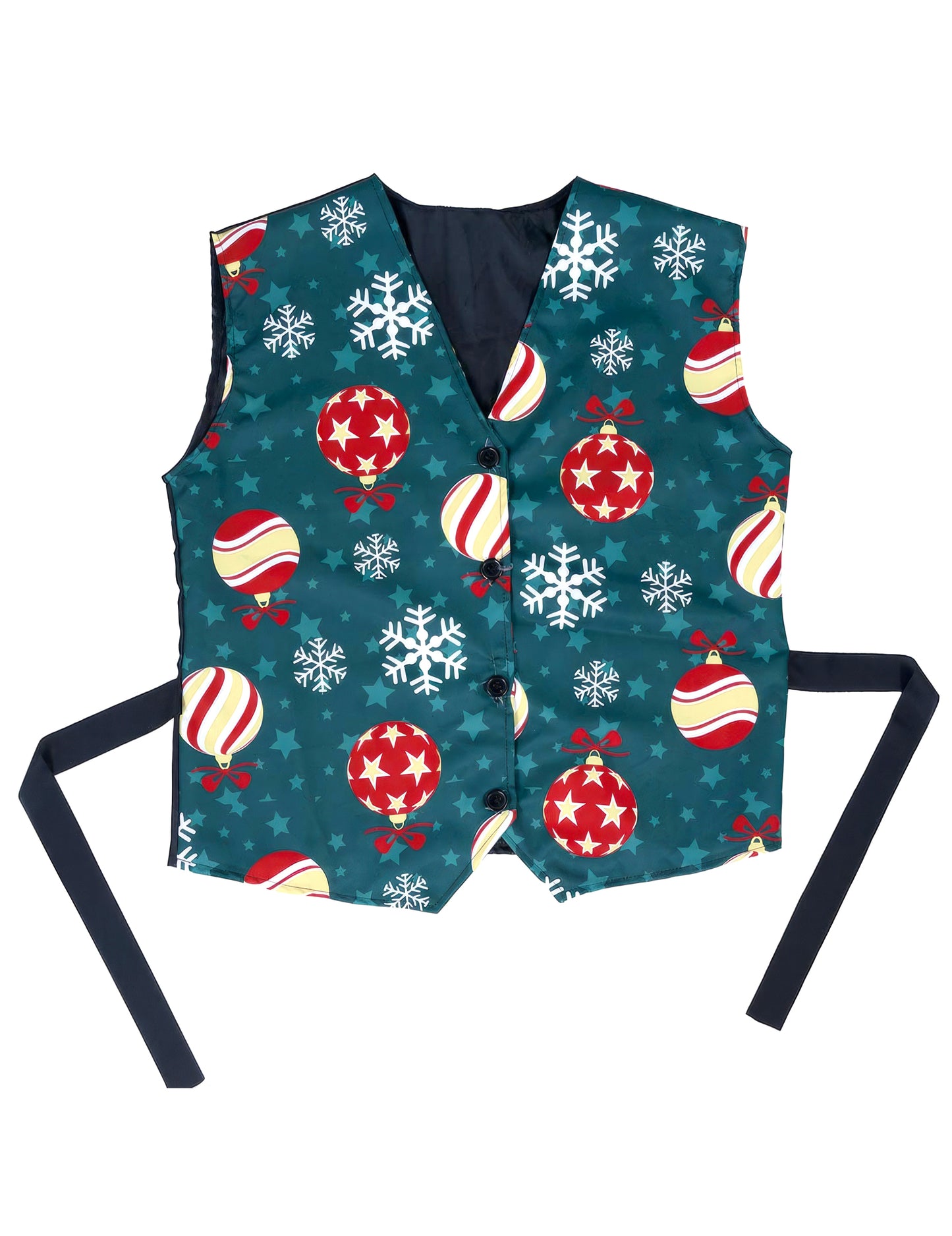 Prsluk s uzorkom pahulja i božićnih kuglica za odrasle 