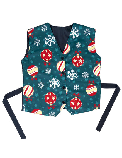 Prsluk s uzorkom pahulja i božićnih kuglica za odrasle 