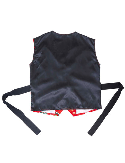 Crveni prsluk za odrasle s božićnim uzorcima