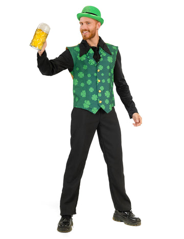 Muški prsluk s djetelinom za Dan svetog Patrika