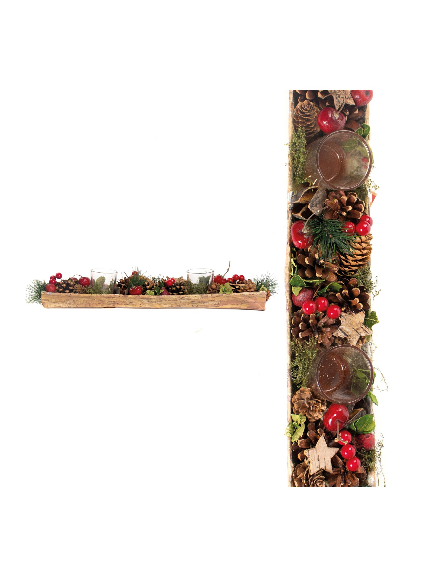 Veliki tradicionalni svijećnjak s češerima 45 cm 