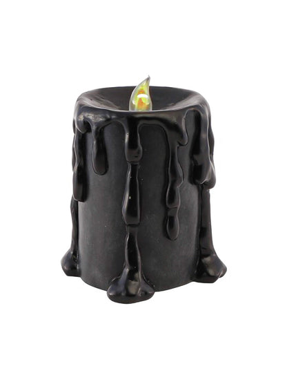 Velika dekorativna svijeća od crne smole s LED rasvjetom 10 x 8,5 x 12 cm