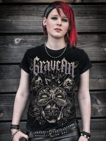 GraveArt Masquerade Girlie majica crna 